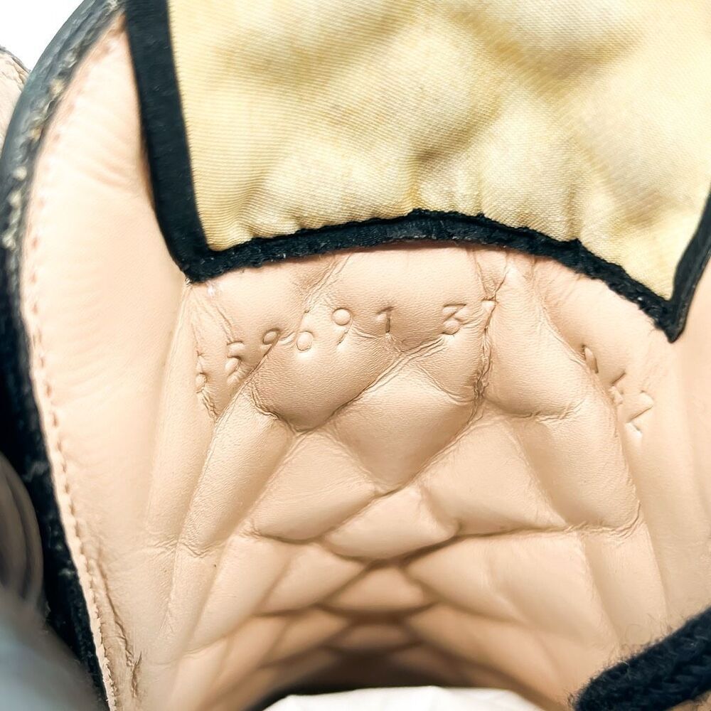 Gucci Boots GG Supreme Apollo Lug Sole Black Leather Canvas 37, 7 - Picture 7 of 14